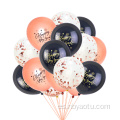 Multi color látex Fashion Round Standard Balloon 12 pulgadas impresas Rose Gold Happy Año Nuevo 2020 Proveedores